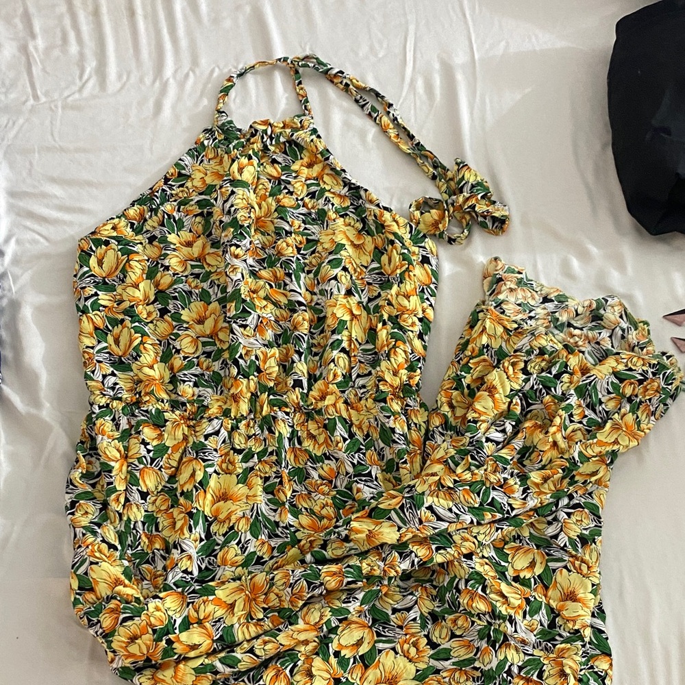 Floral Halter Maxi Dress